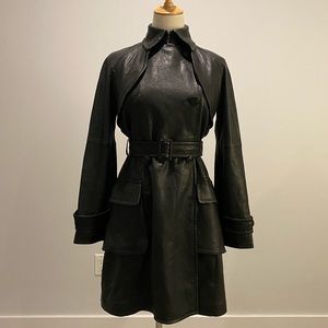 Leather Trench Coat by Max Studio